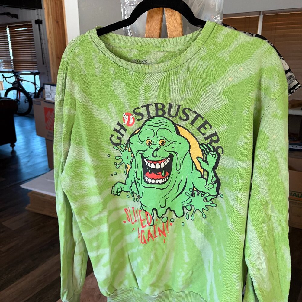Spirit Halloween Ghostbusters Tie Dye Slimer Sweatshirt